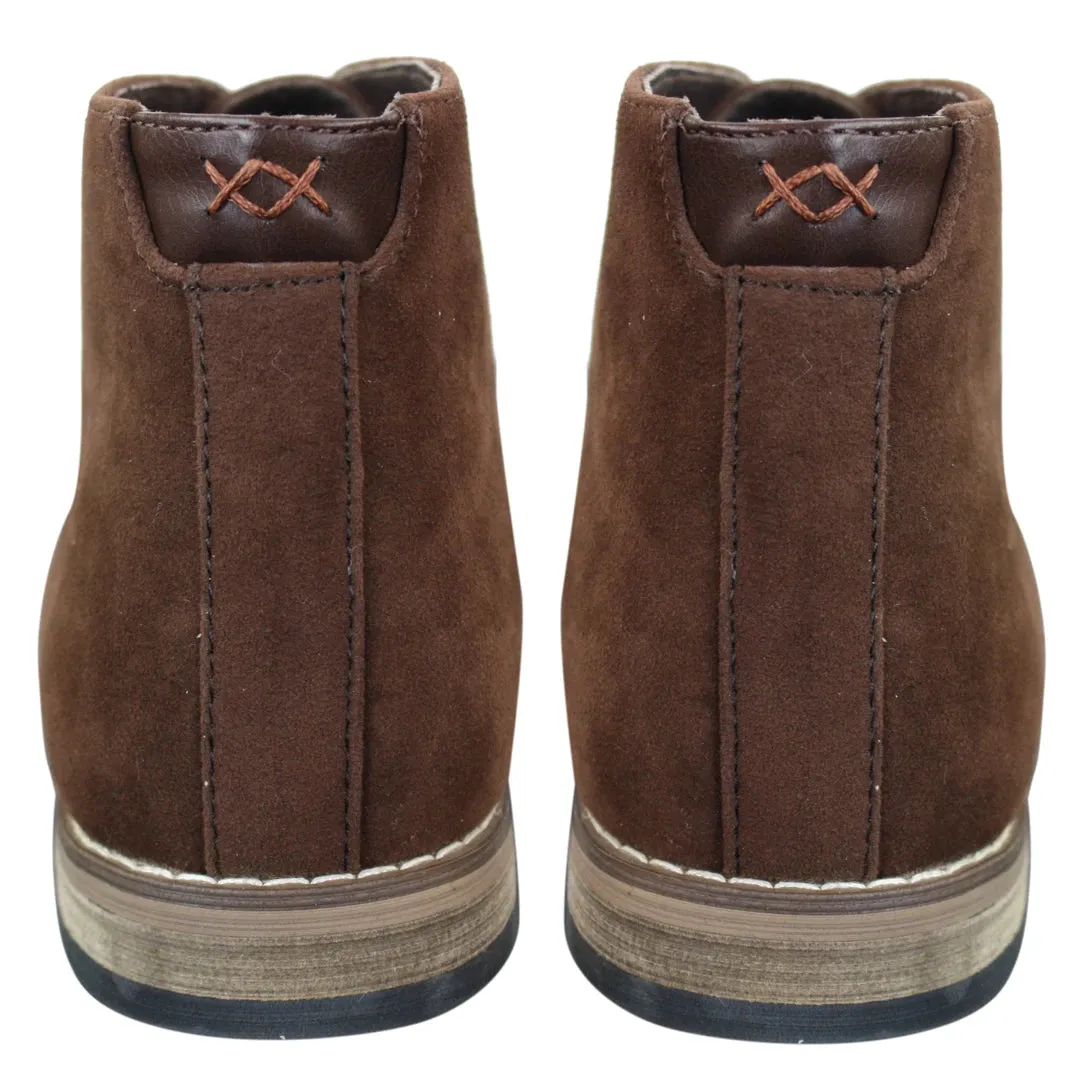 Mens Suede Ankle Boots Chelsea Laced Real Leather Lined Italian Design Smart Casual