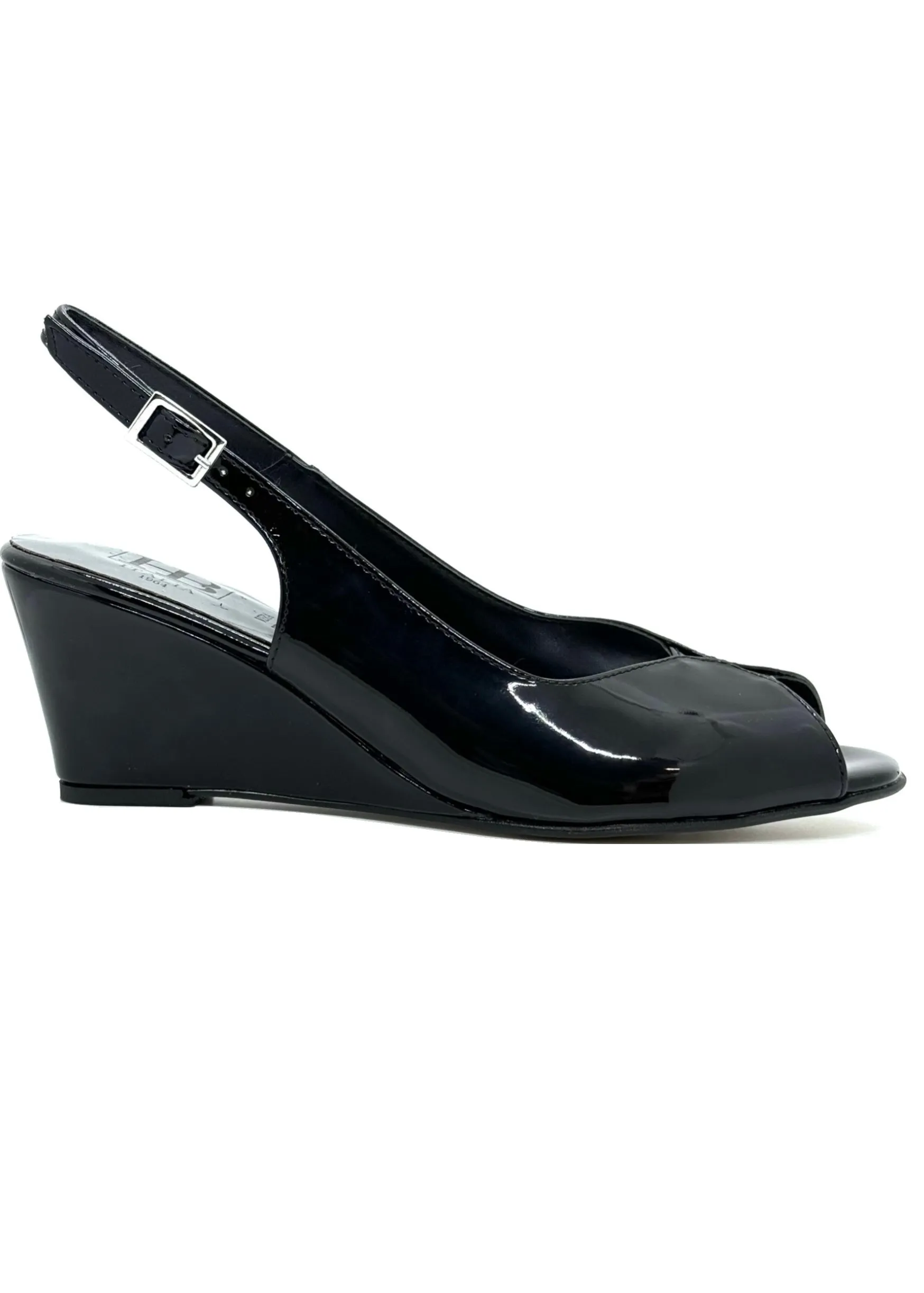 Patent Wedge Sandal