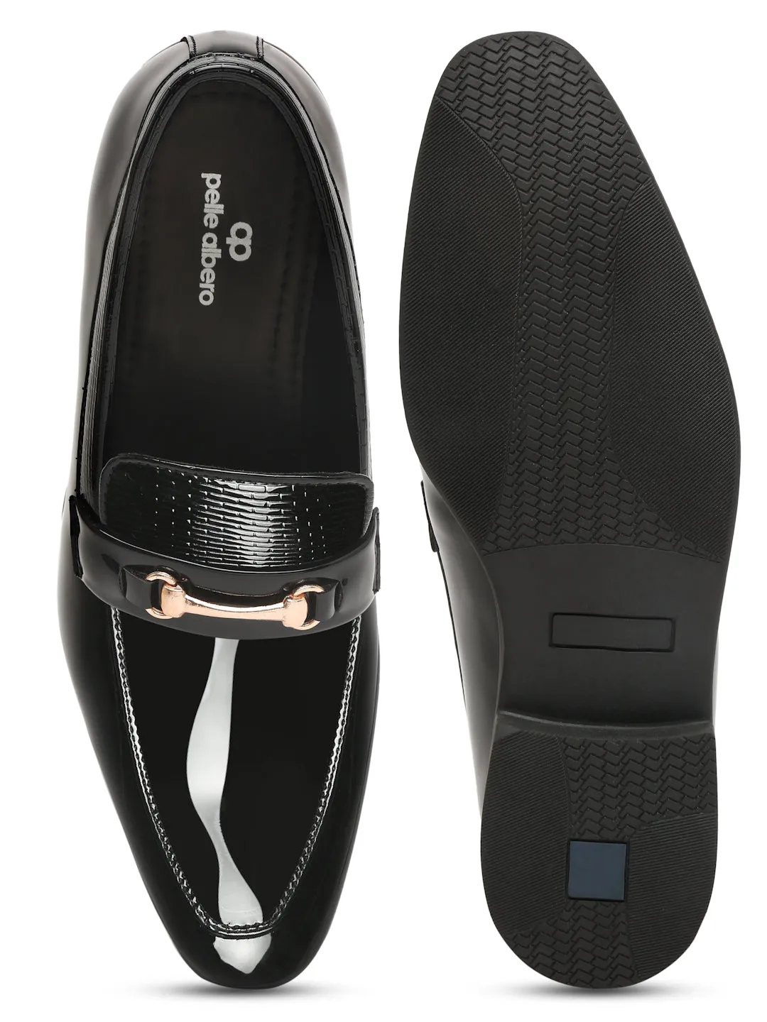 Pelle Albero Black Casual Slip-On Loafer For Men