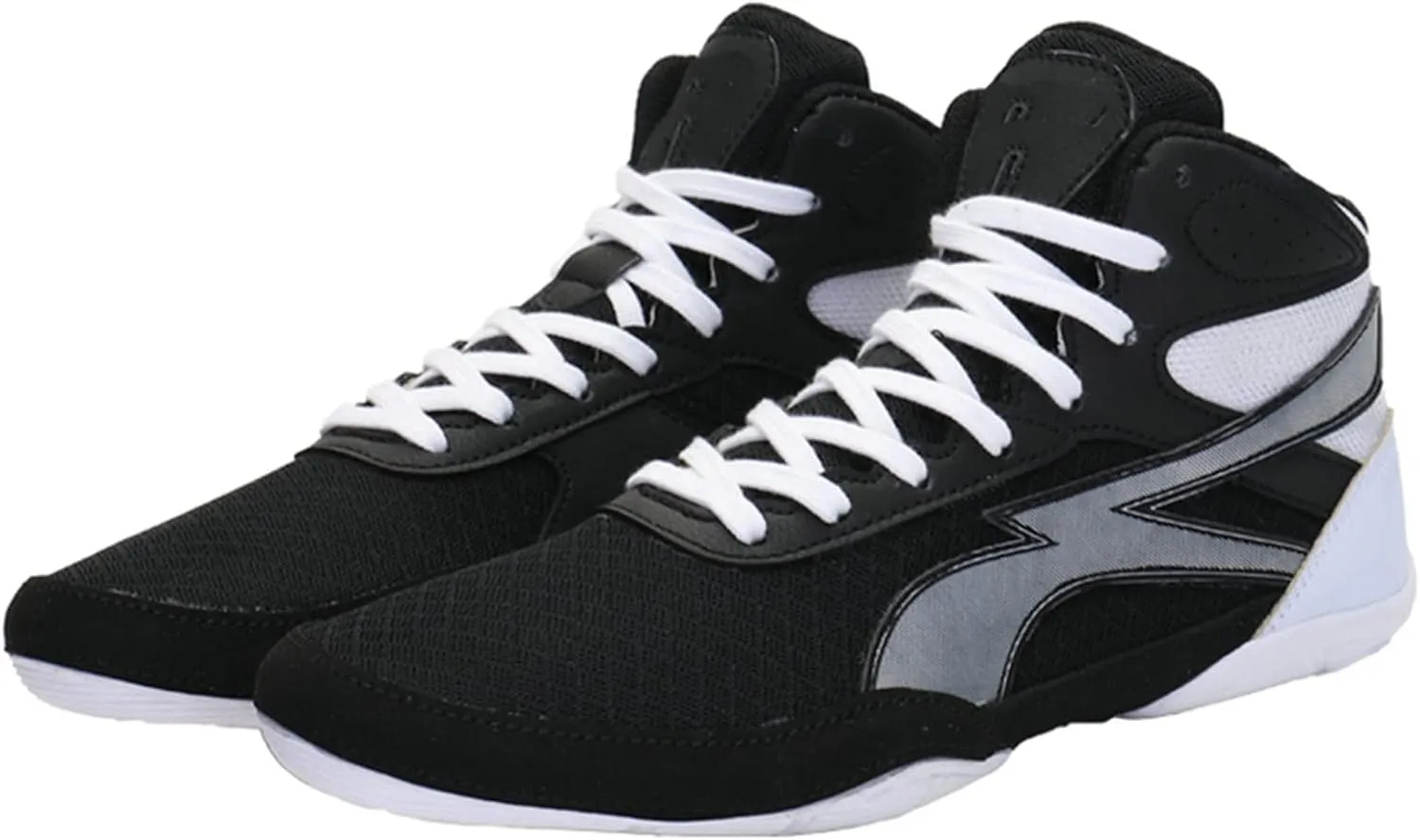 Professional Boxing Trainers Shoes Men's Boxing Shoes, Men Wrestling Shoes, Breathable Rubber Sole Boxing Boots,Black-6.5