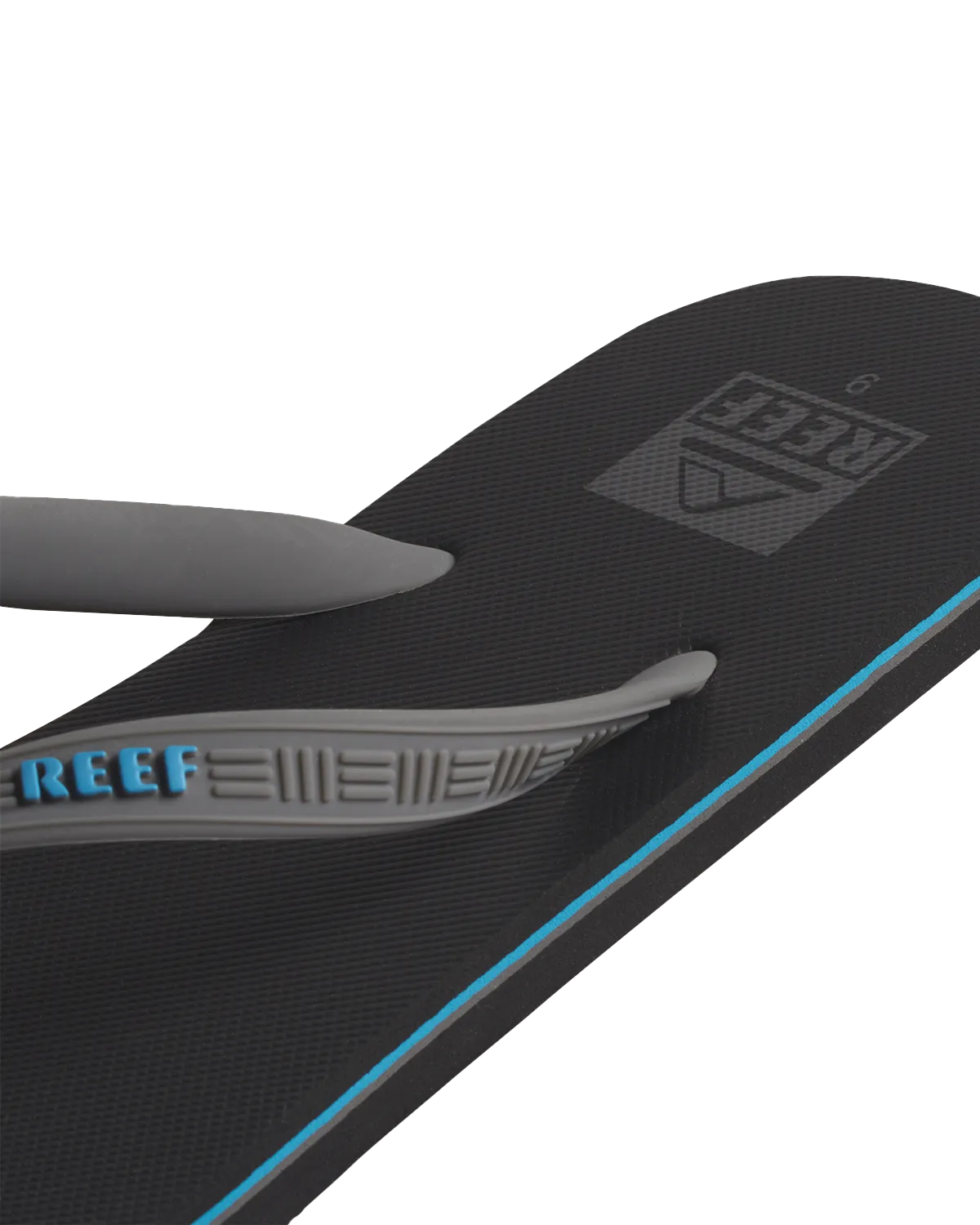 Seaside Flip Flops in Grey, Aqua & Black