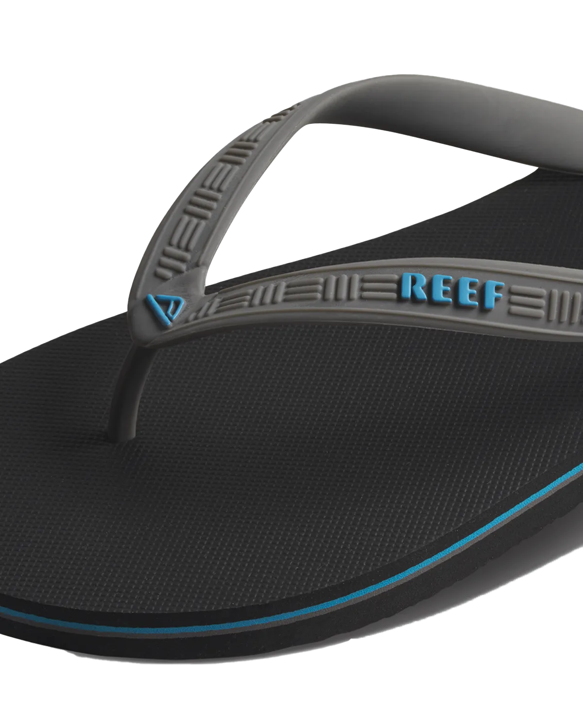 Seaside Flip Flops in Grey, Aqua & Black