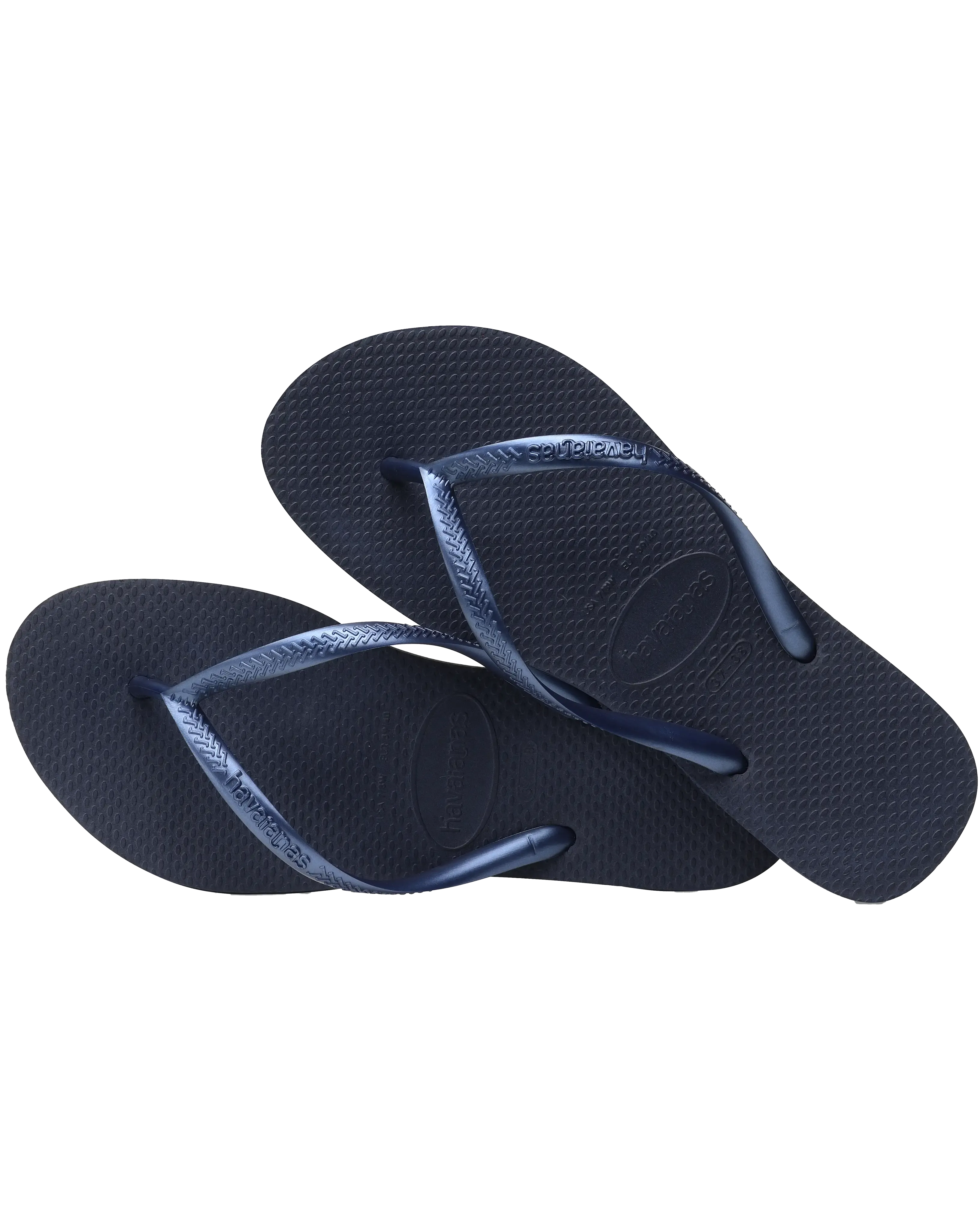 Slim Flip Flops in Navy Blue