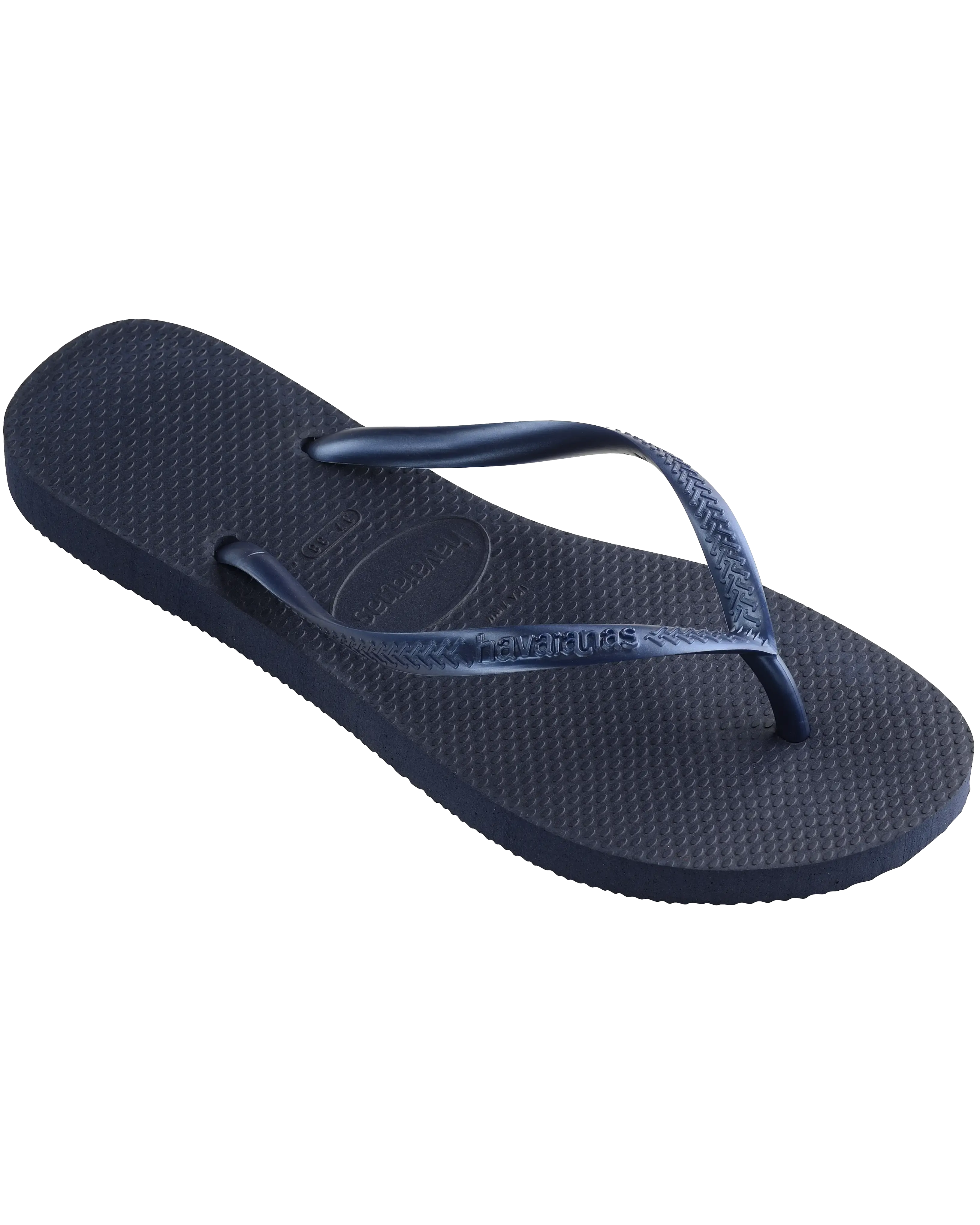 Slim Flip Flops in Navy Blue