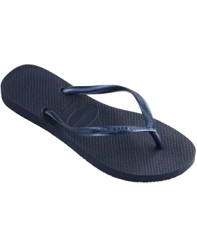 Slim Flip Flops in Navy Blue