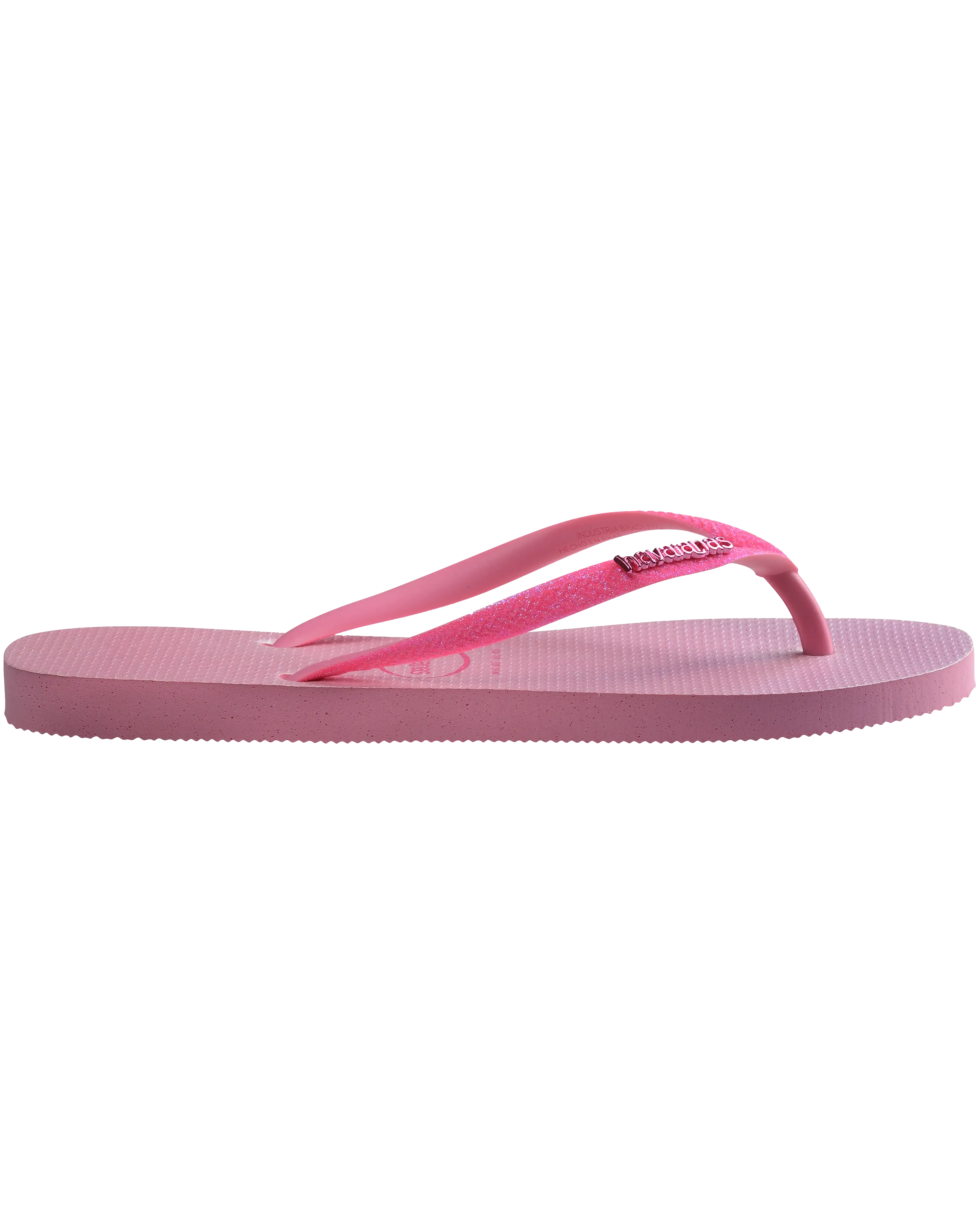 Slim Glitter Iridescent Flip Flops in Pink Lemonade