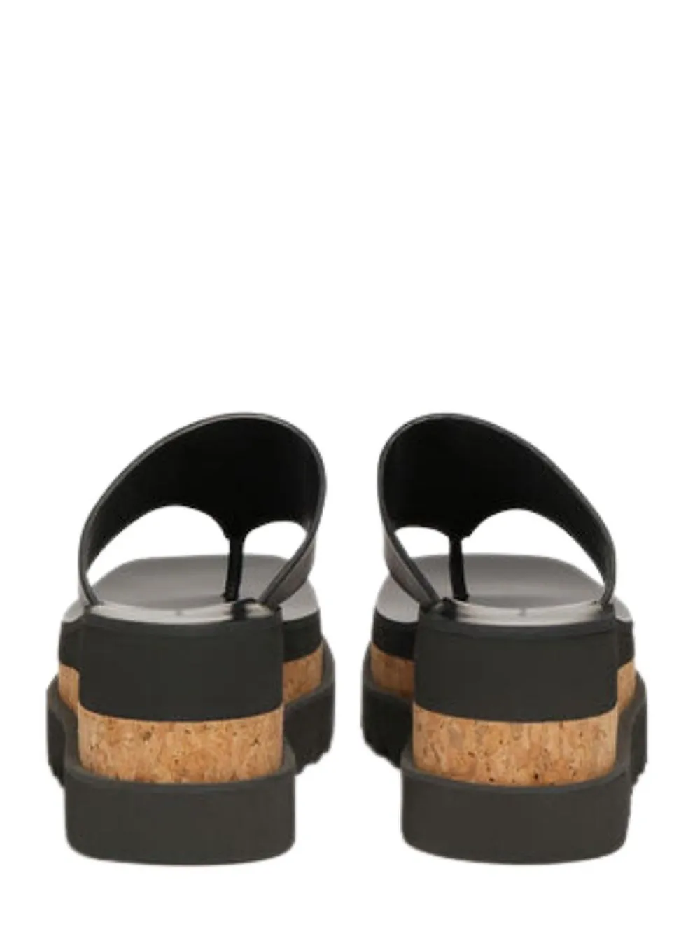 Sneak-Elyse Platform Thong Sandals (Black)