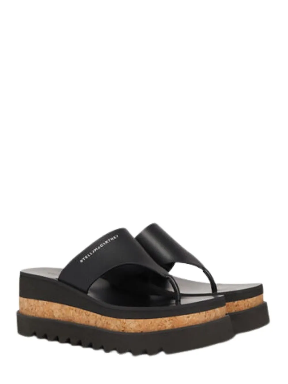 Sneak-Elyse Platform Thong Sandals (Black)