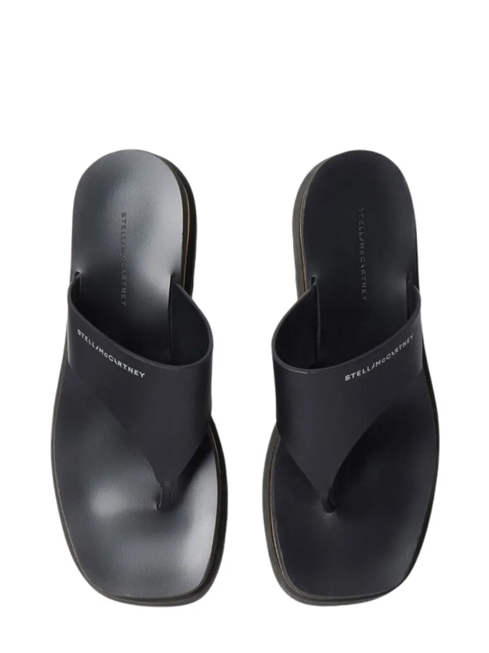 Sneak-Elyse Platform Thong Sandals (Black)
