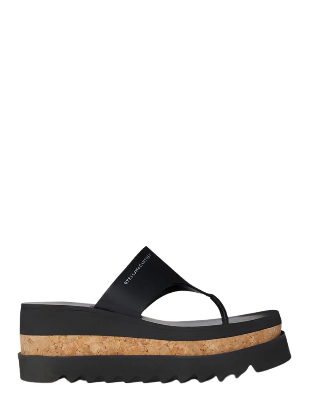 Sneak-Elyse Platform Thong Sandals (Black)