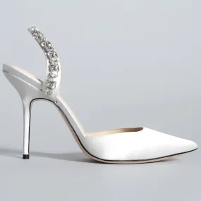 SOLEIL SLINGBACK WHITE SATIN KITTEN