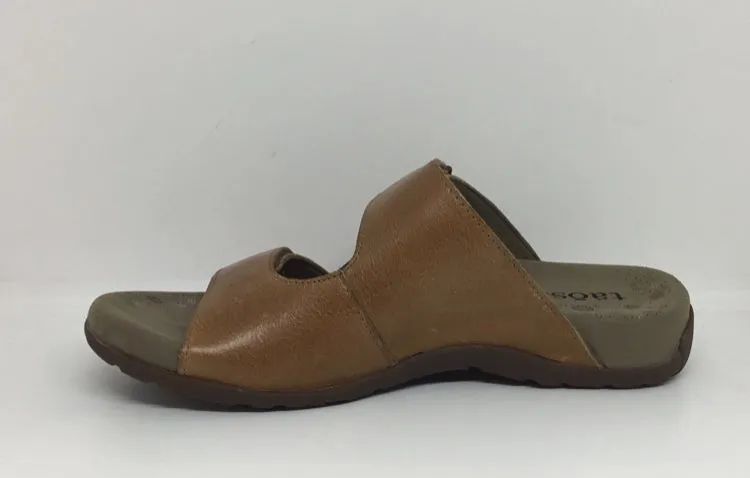 Taos Habana Leather Slide ~ Honey (SOLD OUT)  ~ Black size 6 and size 8 available
