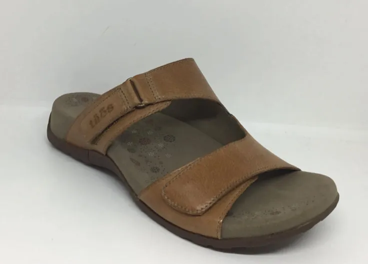 Taos Habana Leather Slide ~ Honey (SOLD OUT)  ~ Black size 6 and size 8 available