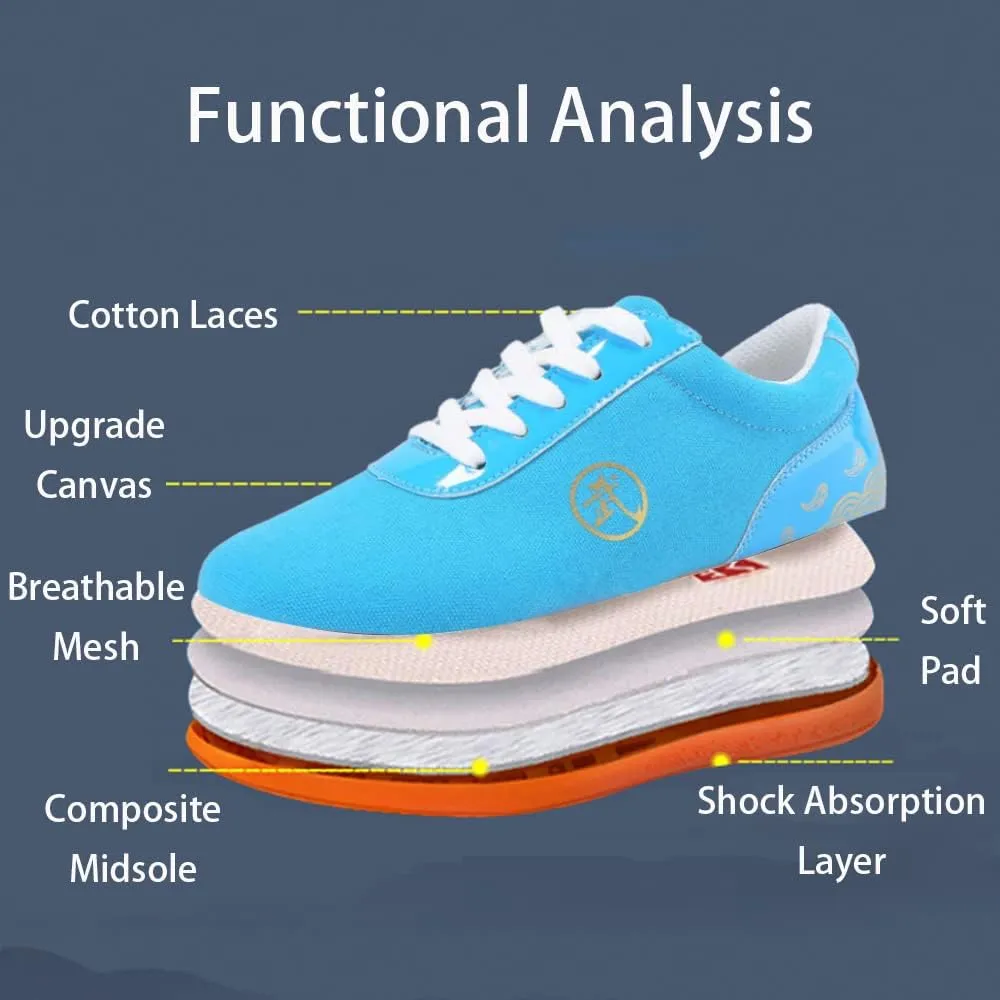 Unisex Martial Arts Taichi Shoes,Cushioning Running Shoes, Sneakers for Running, Walking, Fitness, Gym,,
