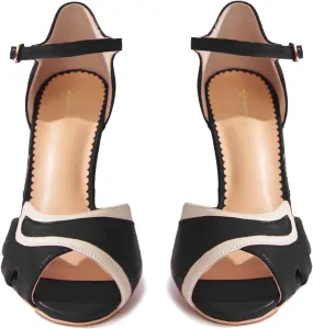 Women Ankle Strap Kitten Heel Sandals Round Open Toe Sandal Pumps Two Tone 3 inch Sandal Kitten Heels Buckle Strap Dress Sandals Shoes Peep Toe Matte Vintage Cute Size 4-11 M US