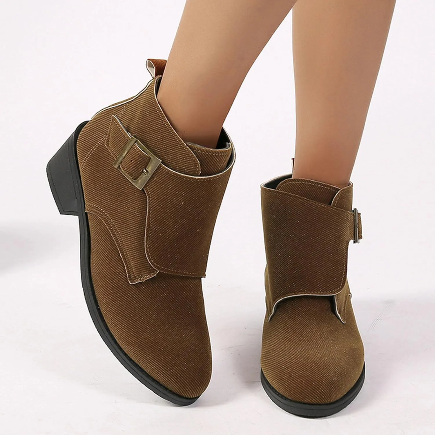 Women's Chunky Block Boots heels Side Zipper BootsKnee High Boots Casual Shoes Combat Chukka Side Zipper Rain Boots Cowboy