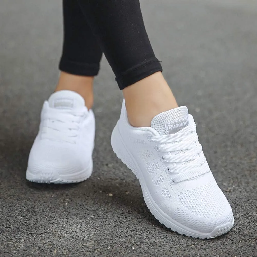 Women’s Supportive Running Shoe Fashion Women's Running Shoes Mesh Flat Shoes Casual Straps Ocean for Women