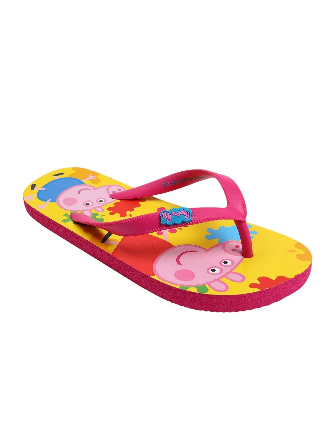 Yellow Bee Peppa Pig Colour Splash Flip-Flops for Girls