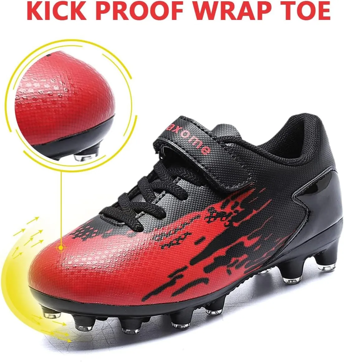 ziitop Kids Soccer Shoes for Boys Girls Youth Football Cleats Outdoor & Indoor Baseball Shoes, Lightweight Breathable Conical Studs, Running & Training for Students (Little Kids/Big Kids)