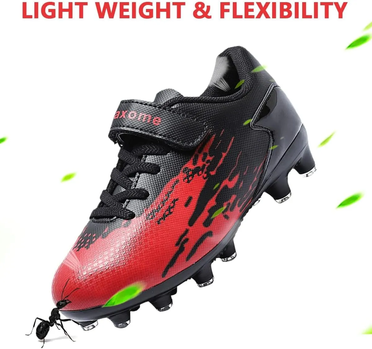 ziitop Kids Soccer Shoes for Boys Girls Youth Football Cleats Outdoor & Indoor Baseball Shoes, Lightweight Breathable Conical Studs, Running & Training for Students (Little Kids/Big Kids)