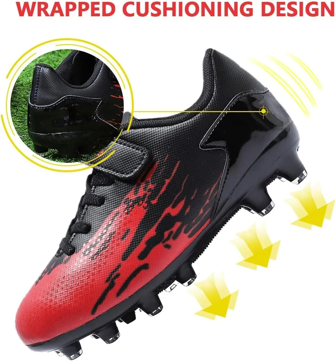 ziitop Kids Soccer Shoes for Boys Girls Youth Football Cleats Outdoor & Indoor Baseball Shoes, Lightweight Breathable Conical Studs, Running & Training for Students (Little Kids/Big Kids)